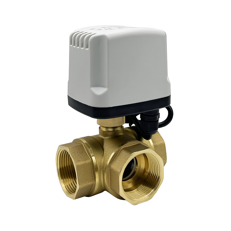 3 Way IP65 Waterproof Motorized Ball Valve 3-Wire 2 Control T/L Type Brass Electric Ball Valve