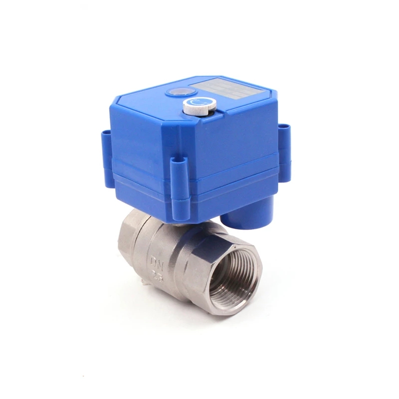 304 Stainless Steel Motorized Ball Valve Electric Ball Valve With Manual Switch Electric Actuator AC/DC 9-24V Manufacturer
